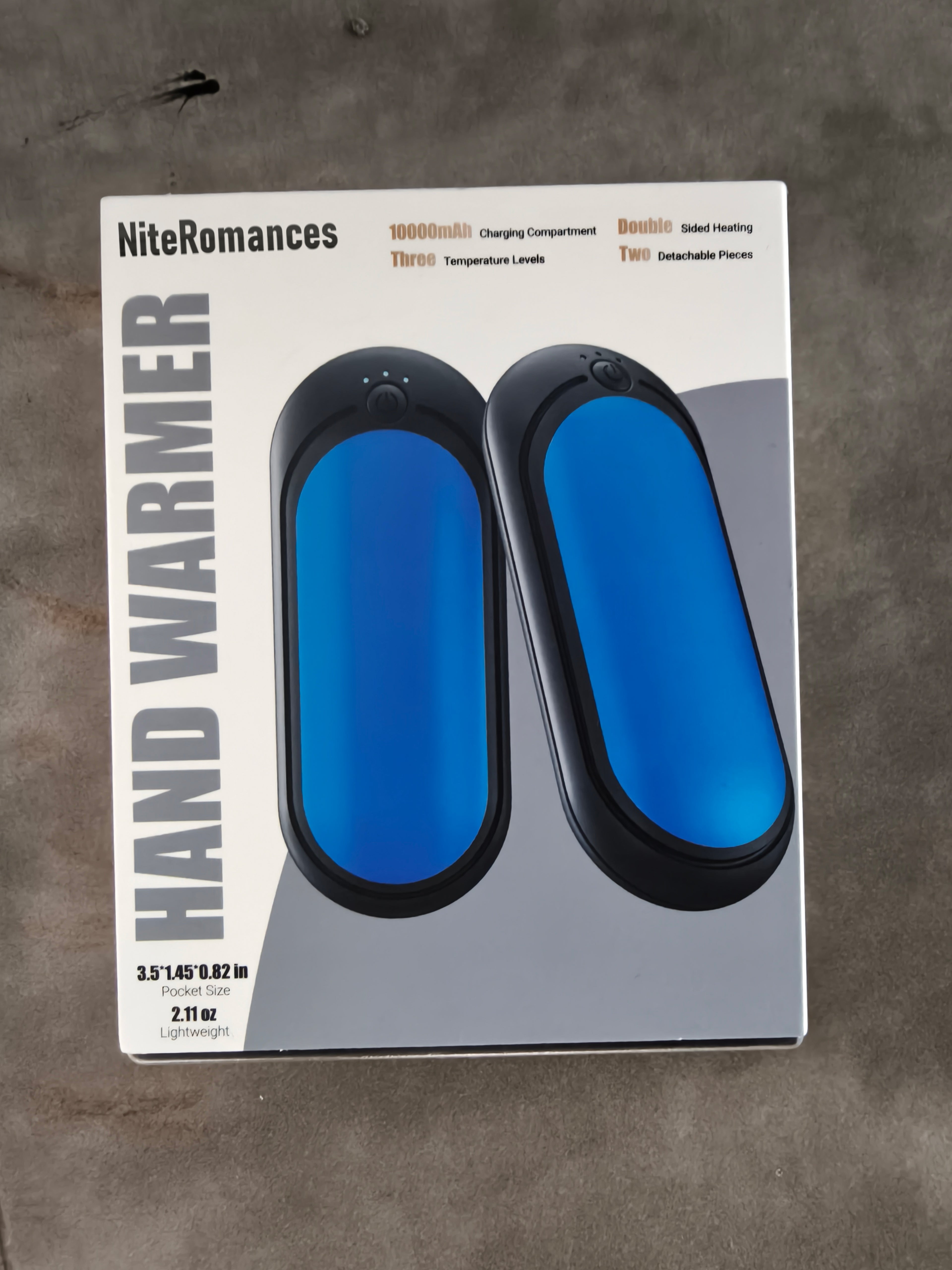 NiteRomances Hand Warmers Rechargeable 2 Packs with 10000 mAh Charging Box