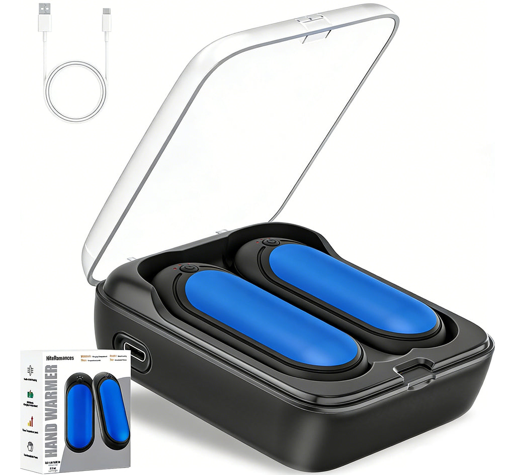 NiteRomances Hand Warmers Rechargeable 2 Packs with 10000 mAh Charging Box