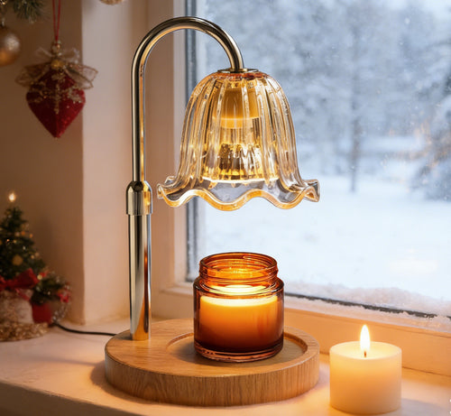NiteRomances Candle Warmer Lamp with Timer Dimmable Light & Adjustable Height