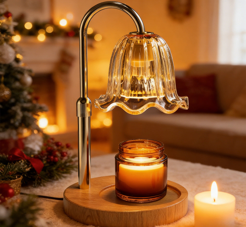 NiteRomances Candle Warmer Lamp with Timer Dimmable Light & Adjustable Height