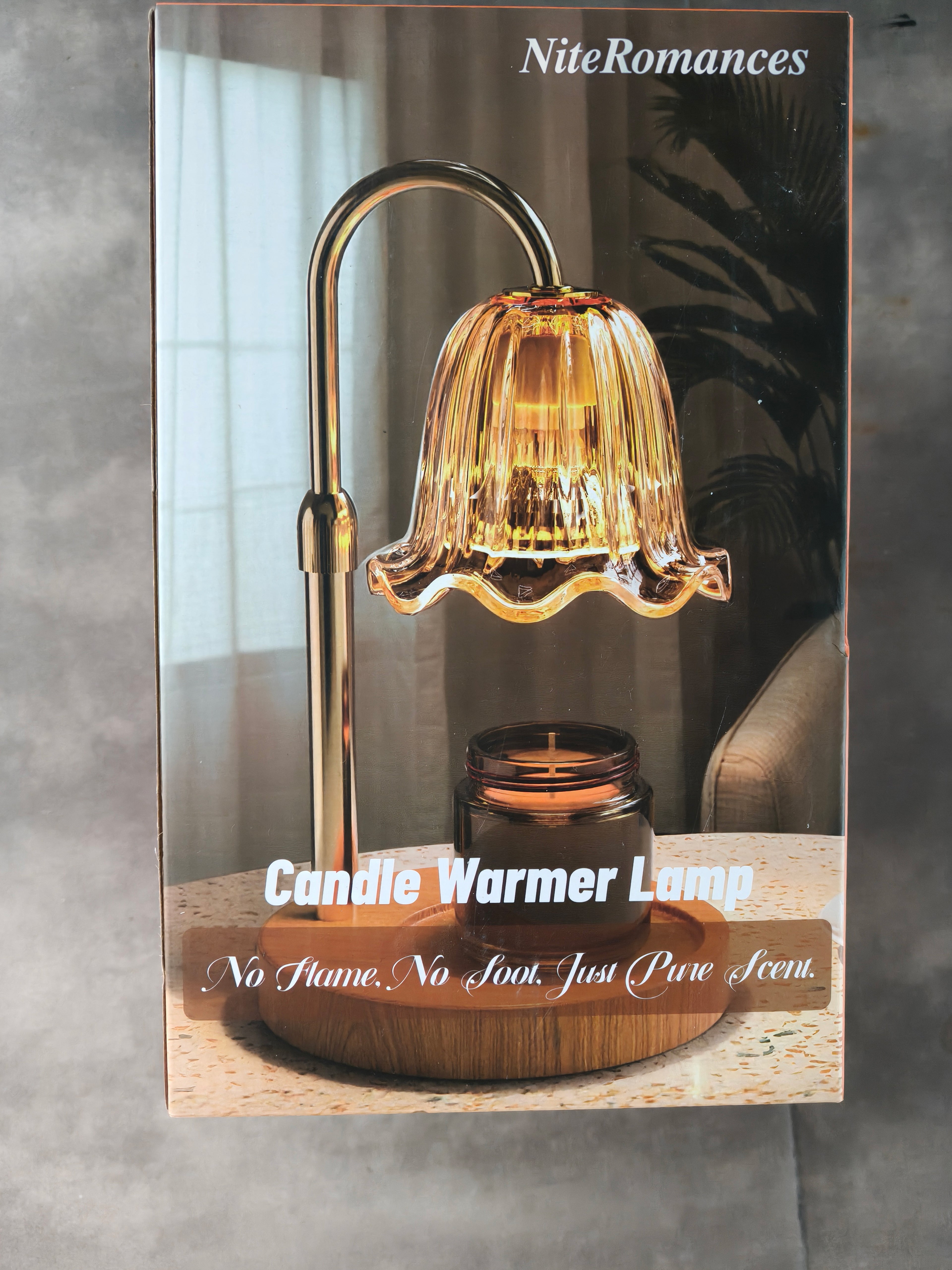 NiteRomances Candle Warmer Lamp with Timer Dimmable Light & Adjustable Height